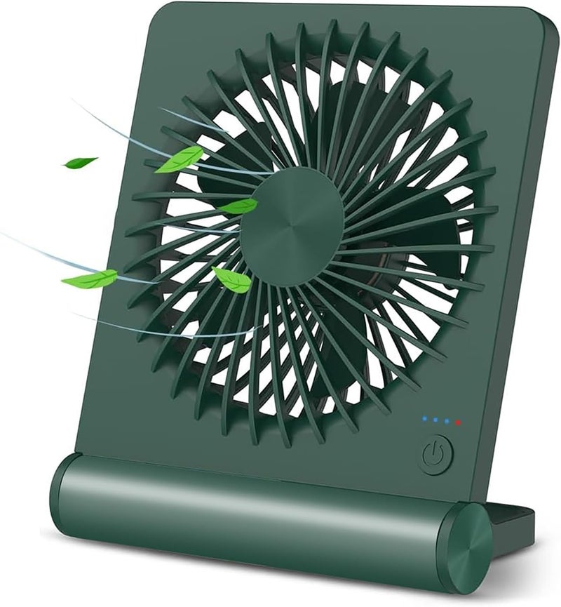 Tevelecin Small Desk Fan,Rechargeable USB Fan Battery Operated,Ultra Quiet, Strong Wind, 3 Speeds Travel Fans - Image 1